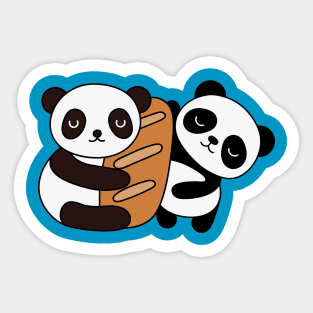 twin panda Sticker